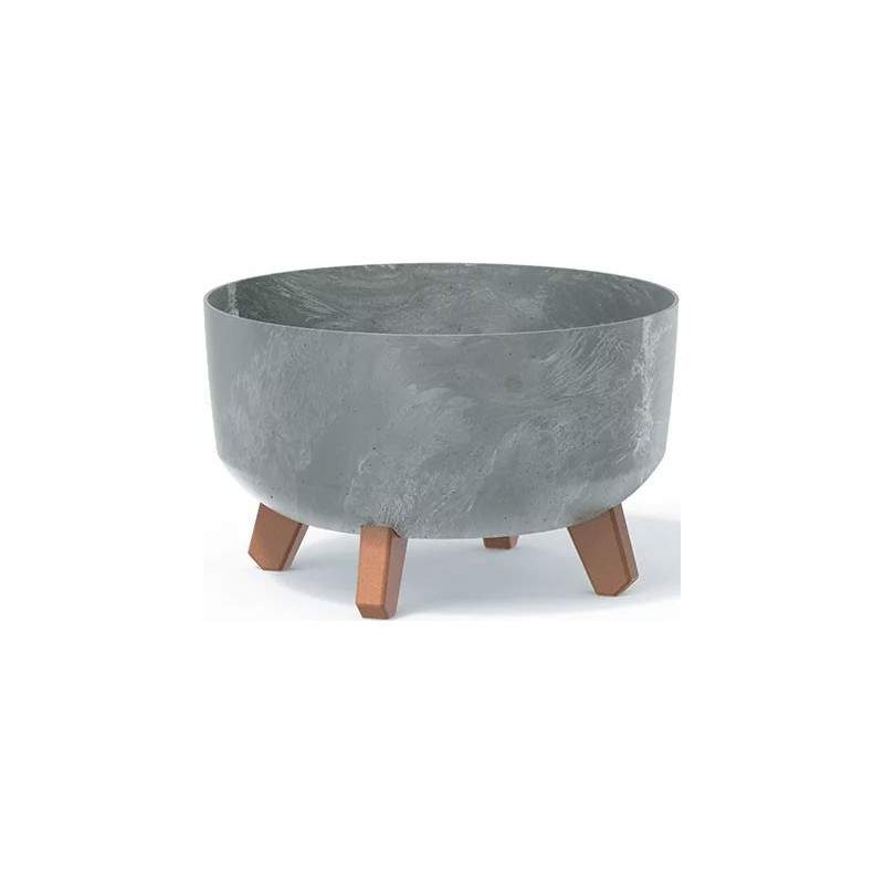 FLOWER POT GRACIA LOW BETON EFFECT - CONCRETE 285X285X177 MM