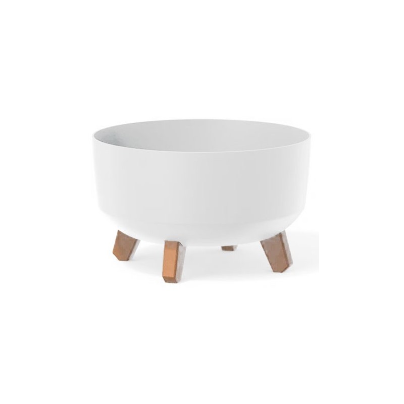 FLOWER POT GRACIA LOW - WHITE 235X235X155 MM