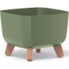 FLOWER POT GRACIA SQUARE - EARTH GREEN 290X290X220 MM