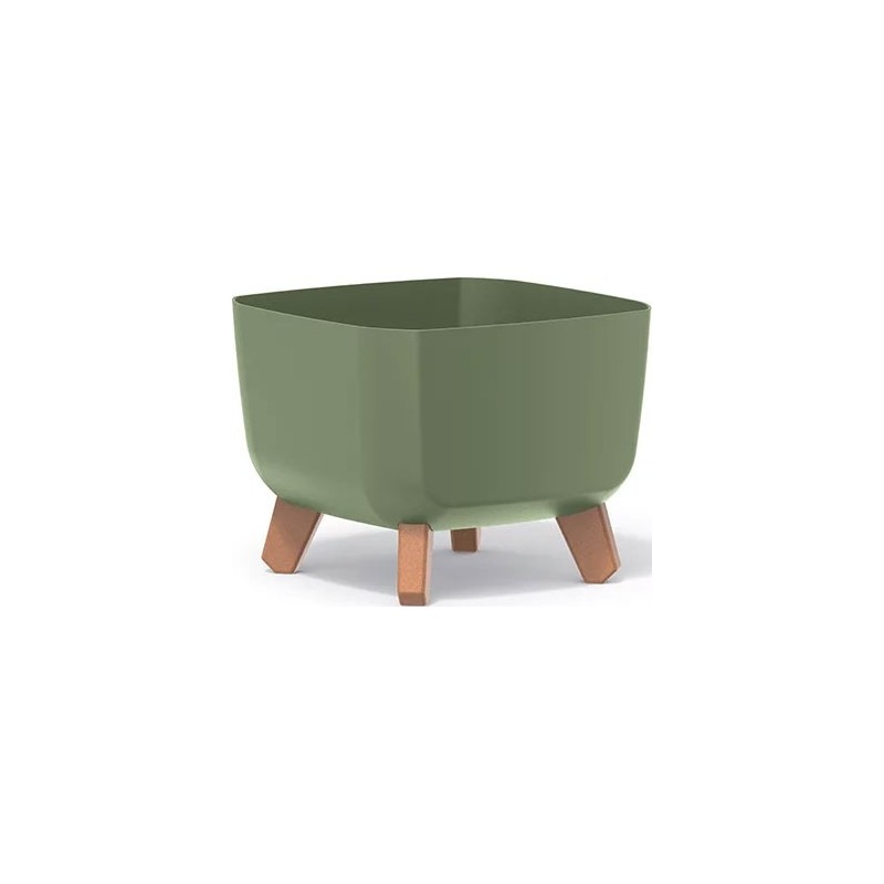 FLOWER POT GRACIA SQUARE - EARTH GREEN 240X240X187 MM