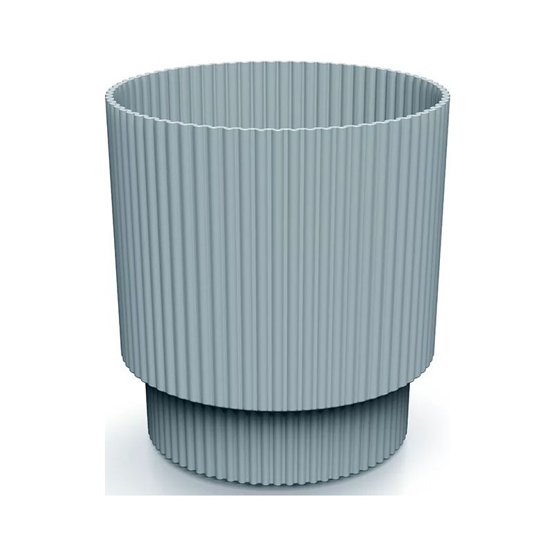 FLOWER POT MILLY ROUND - LIGHT GRAY 128X128X138 MM