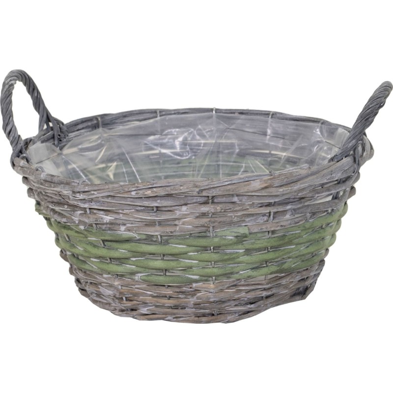 CORTES ROUND LOW BASKET GREEN D30H13
