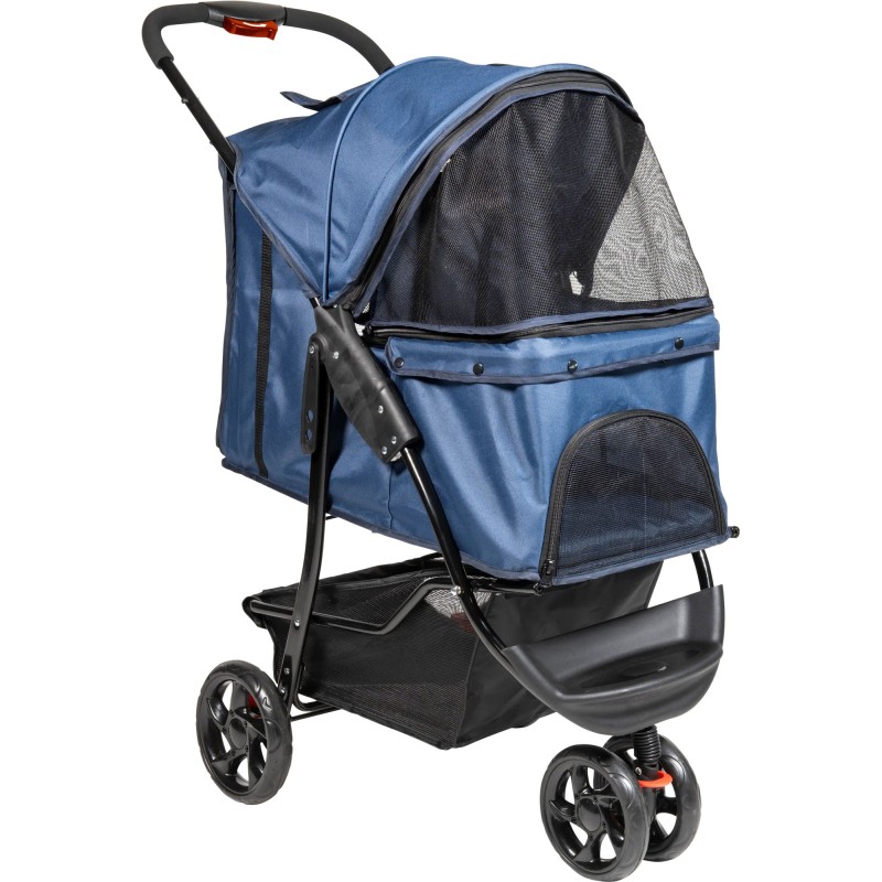 AB TRAVEL POUSSETTE POUR CHIENS BLEU-S 87X50X107CM