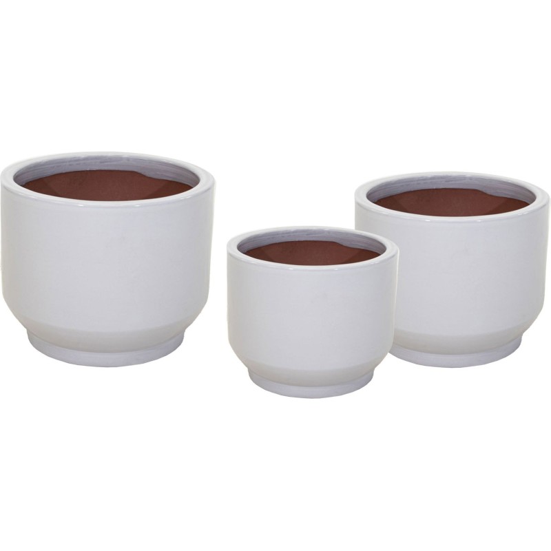 GLAZED CYL. PEDESTAL WHITE S3 D24/38H19/31