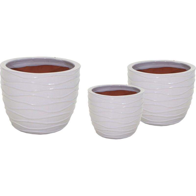 GLAZED HORI WAVE WHITE S3 D19/38H18/30