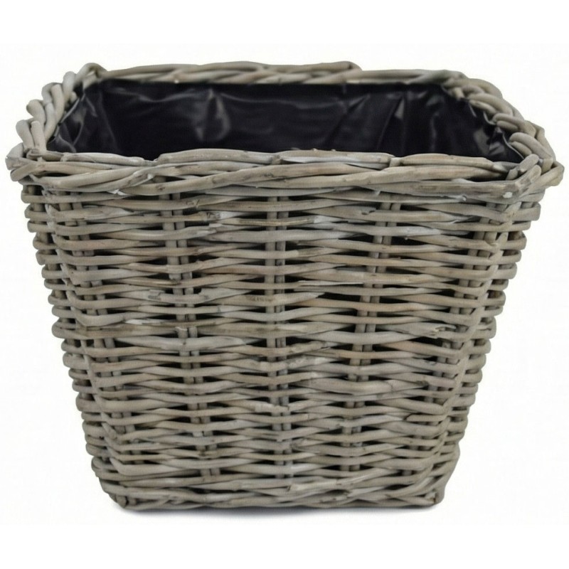 VANNERIE CARRÉE D35 H25 GRIS