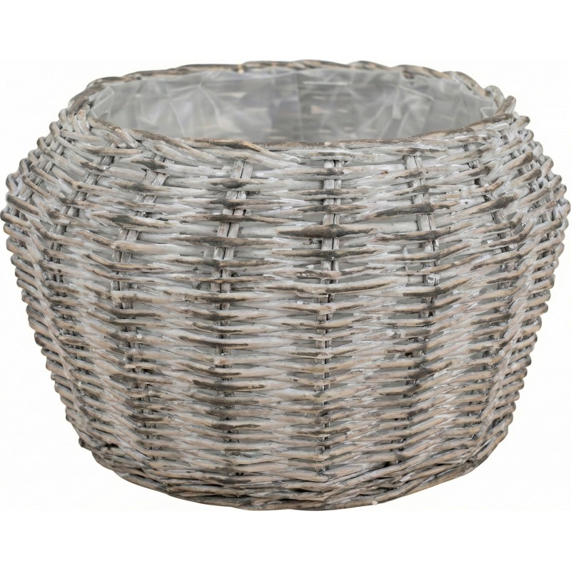 VANNERIE COUPE OVALE D32 H23 BLANC