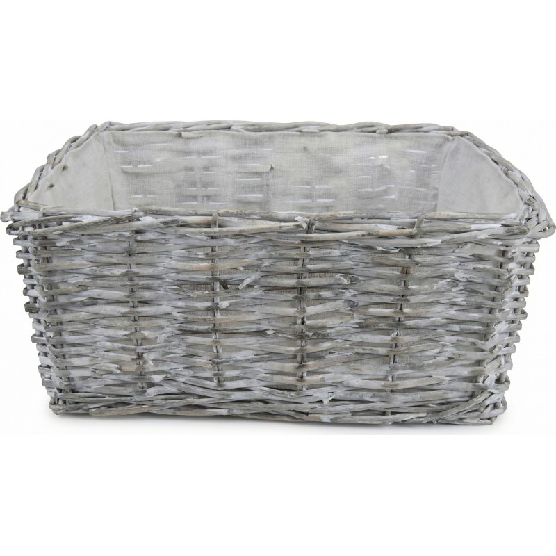 VANNERIE CARRÉE 30 X 30 X H15 BLANC