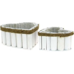 COEUR BOIS S/2 BLANC -...