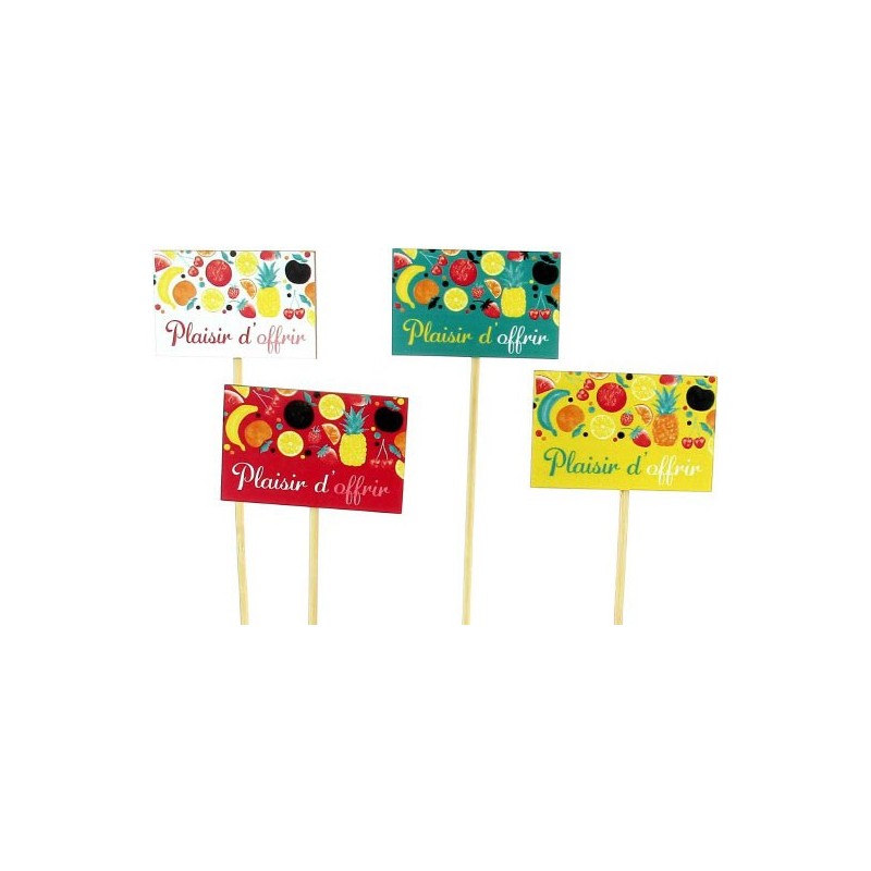 PIQUE FRUITS ASST 4 - 5*7.5 H25CM