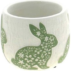 C.POT LAPIN VERT - D12 H10CM