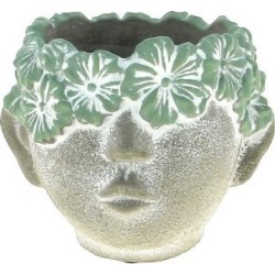 VISAGE FLEURS VERT - D14...