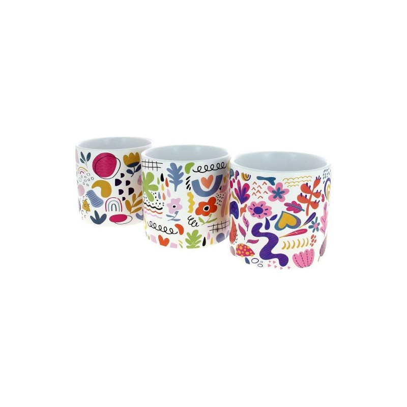 C.POT ORCHID12 ASST 3 DESIGNS - D13.5 H12.5CM