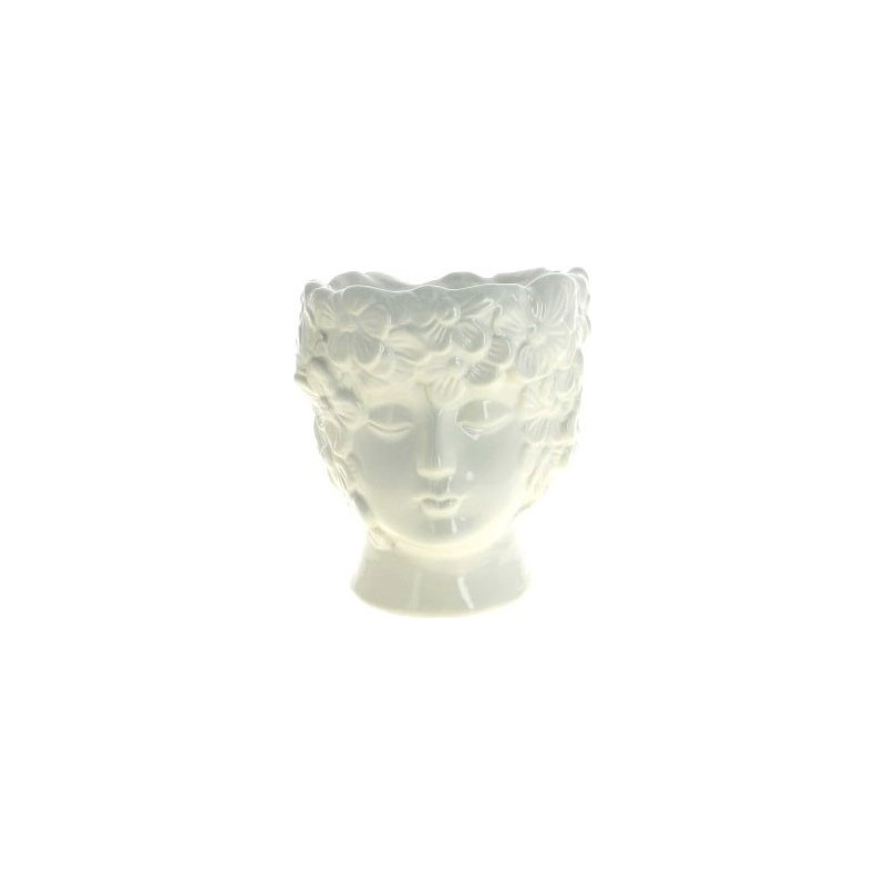 C.POT VISAGE BLANC - D17.5 H19CM