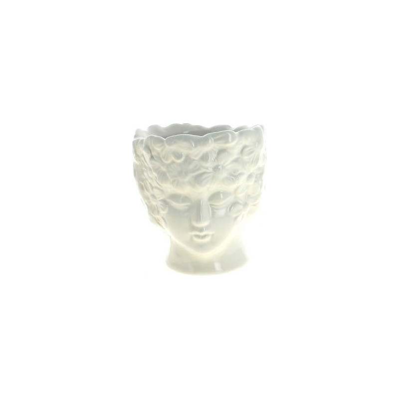 C.POT VISAGE BLANC - D13.5 H14.5CM