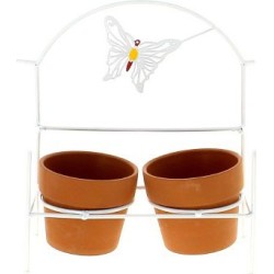 DECO METAL PAPILLON BLANC -...