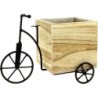 TRICYCLE BOIS NATUREL METAL NOIR - L22 BOIS:12*12H12CM