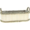 JARDINIERE BOIS BLANC - 38*14 H12CM