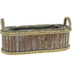 JARDINIERE BOIS GRIS -...