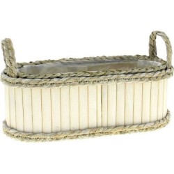 JARDINIERE BOIS BLANC -...