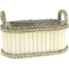 JARDINIERE BOIS BLANC - 28*14 H12CM