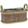 JARDINIERE BOIS GRIS - 28*14 H12CM
