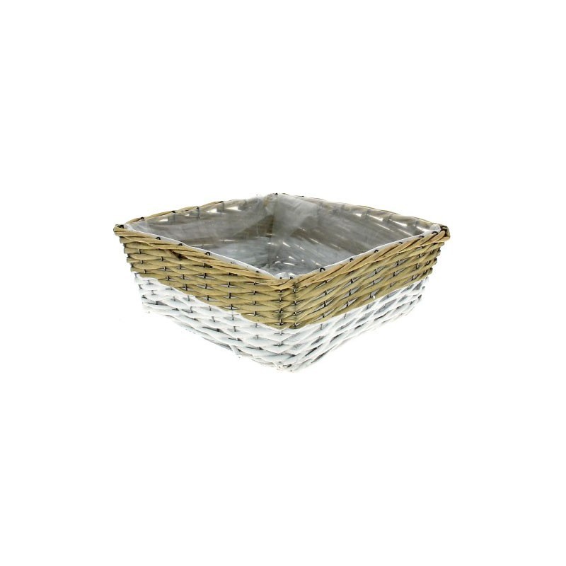 COUPE CARREE BICOLORE - 30*30 H11CM