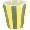 C.POT LINEA VERT/JAUNE - D15 H15CM