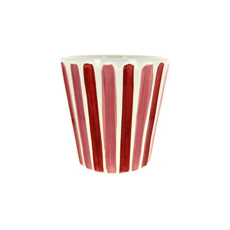 C.POT LINEA ROSE/FRAMBOISE - D29 H28CM