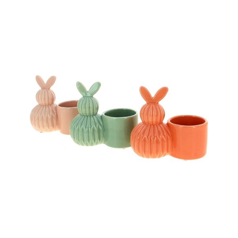 C.POT LAPIN ASST 3 14X7.5 H12.5 POT:D6 