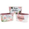 JARDINIERE BONNE FETE MAMAN ASST 3 22.5X13.5 H11.5CM 