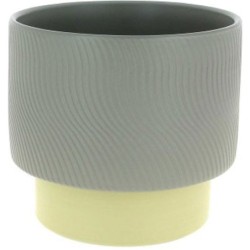C.POT GRIS D11.5 H10.5CM 