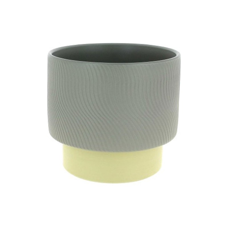 C.POT GRIS D11.5 H10.5CM 