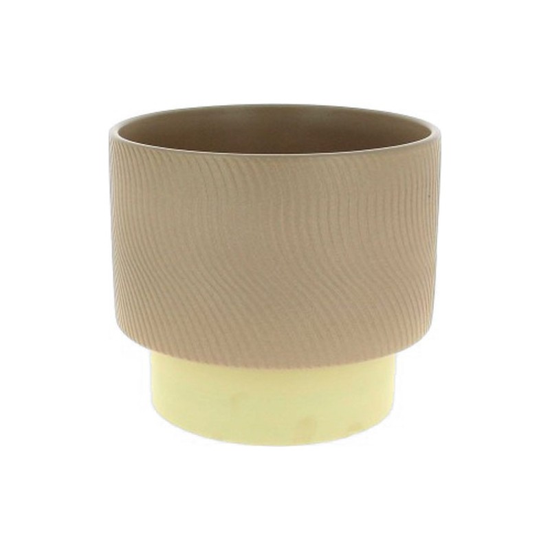 C.POT TAUPE D11.5 H10.5CM 