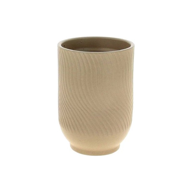 VASE BLOCAGE ORCHID TAUPE D11 H14.5CM 
