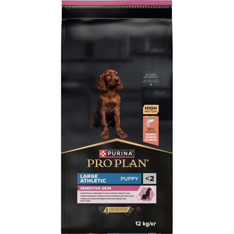 PROPLAN PUPPY ATHLETIC SENSITIVE SKIN SAUMON 12KG*