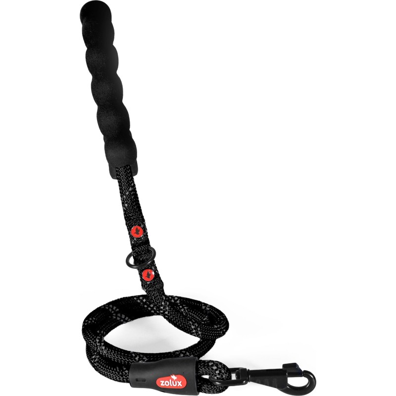 LAISSE CORDE 2M NOIR 13MM