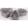 S/3 HEART WILLOW AND WOOD CHIP BASKET