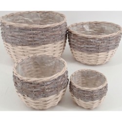 S/4 ROUND WILLOW BASKET