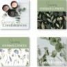 ETIQUETTES CONDOLEANCES 4 MOTIFS D35MM BOITE DE 500