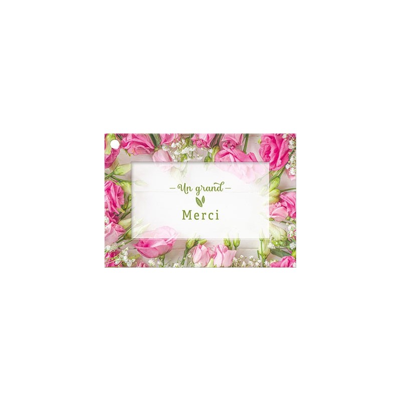 CARTES AVEC ENVELOPPE UN GRAND MERCI 7 X 10 CM - LOT DE 10