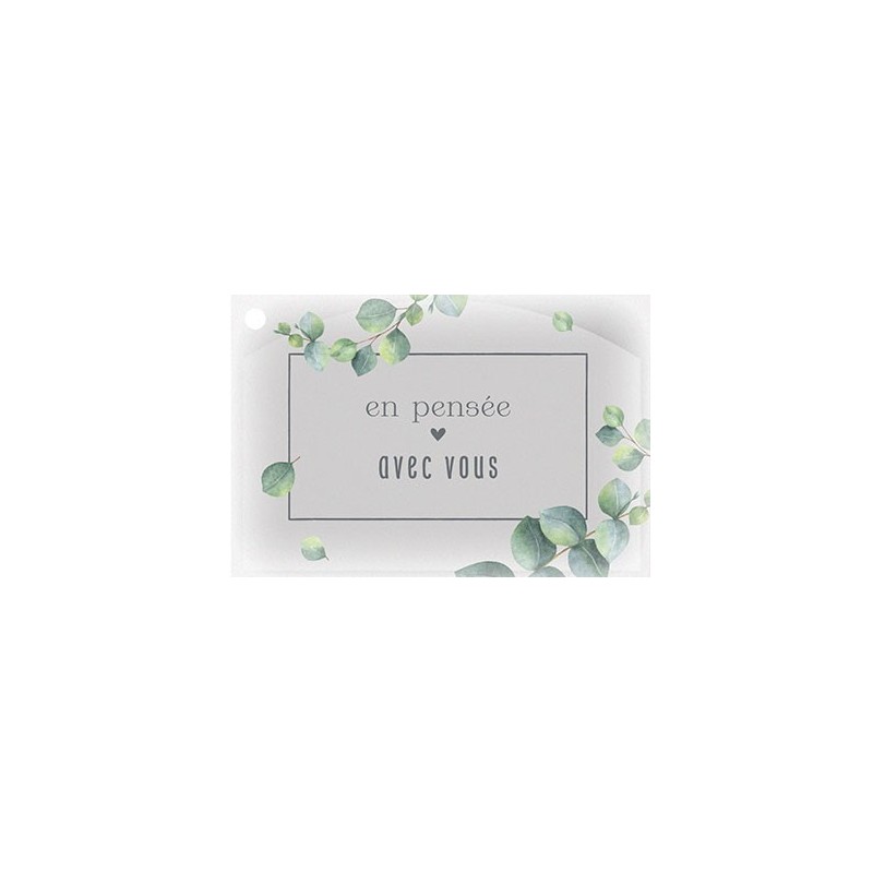 CARTES AVEC ENVELOPPE EN PENSEE AVEC VOUS 7 X 10 CM - LOT DE 10