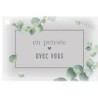 CARTES AVEC ENVELOPPE EN PENSEE AVEC VOUS 7 X 10 CM - LOT DE 10