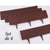 BORDURE PLASTIQUE 60X22 CM SET DE 4