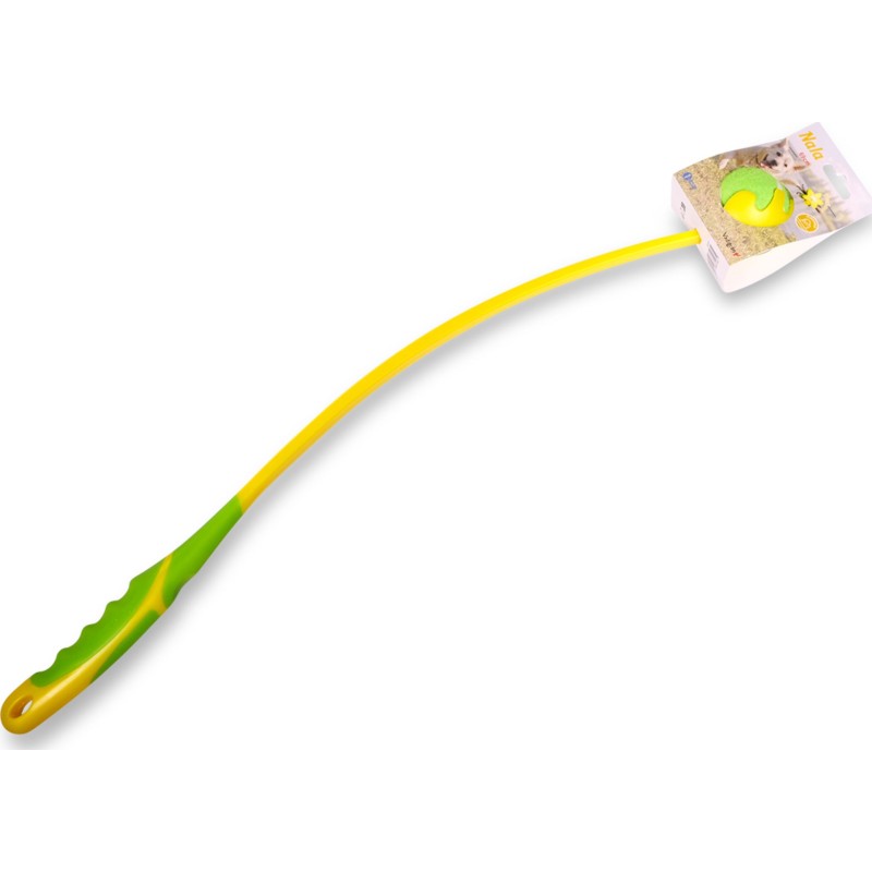 JOUET CHIEN LANCE-BALLE JAUNE L 69CM