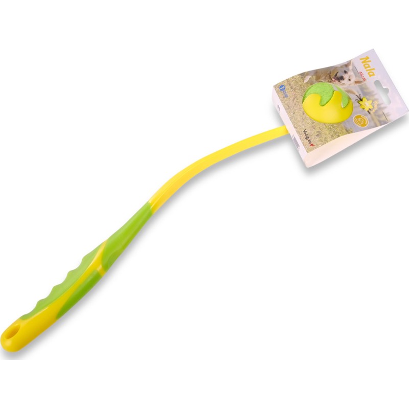 JOUET CHIEN LANCE-BALLE JAUNE S 46CM