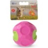 JOUET CHIEN TPR BALLE ROSE 9CM