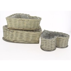 VANNERIE C0EUR S/3 GRIS...