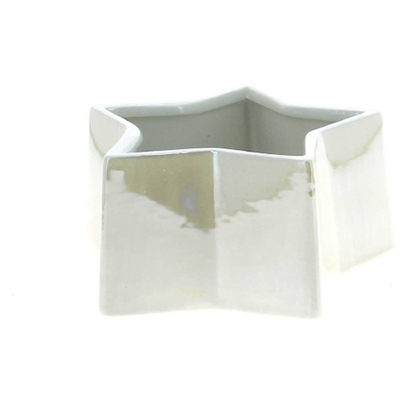 COUPE ETOILE BLANC IRISE D20 H9.5CM