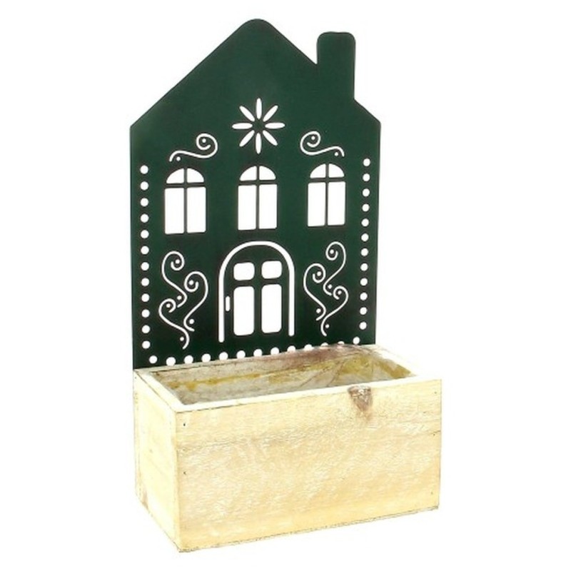 JARDINIERE CHALET VERT 16*9 H8CM